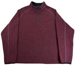 Kuhl Sweater ThermoKore Men's XL Red 1/4 Zip Pullover Outdoor Hiking Sweatshirt